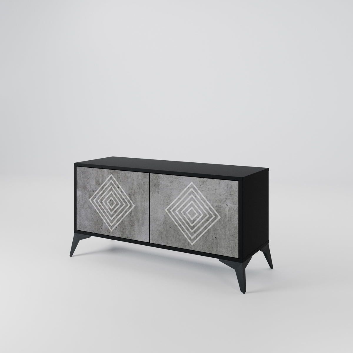 POLYGONAL ARTISTRY Móvel de TV Compacto de 2 Portas