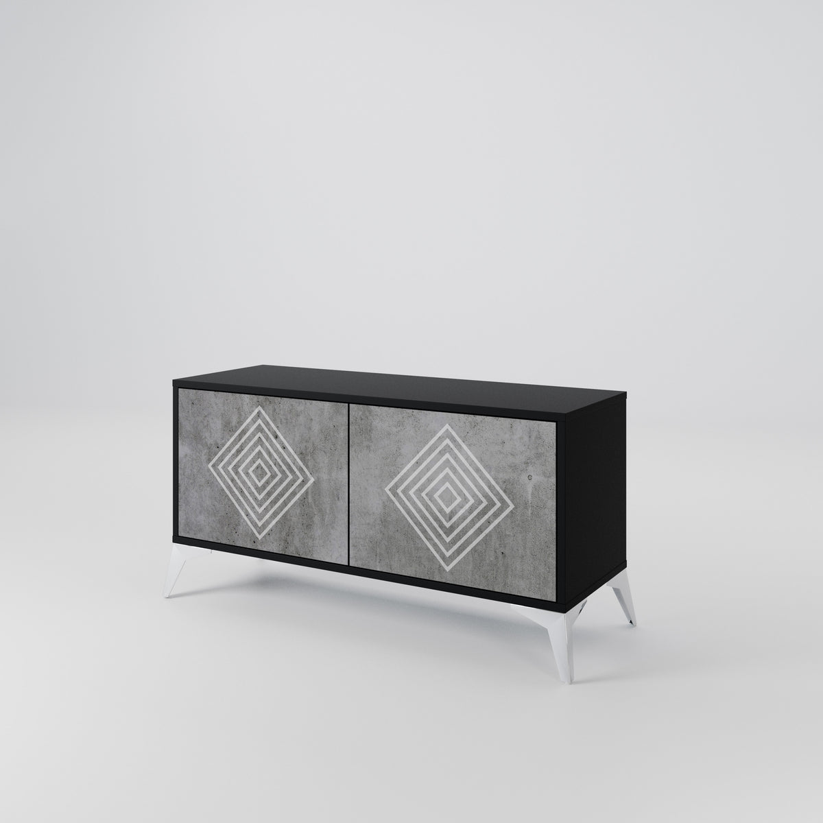 POLYGONAL ARTISTRY Móvel de TV Compacto de 2 Portas