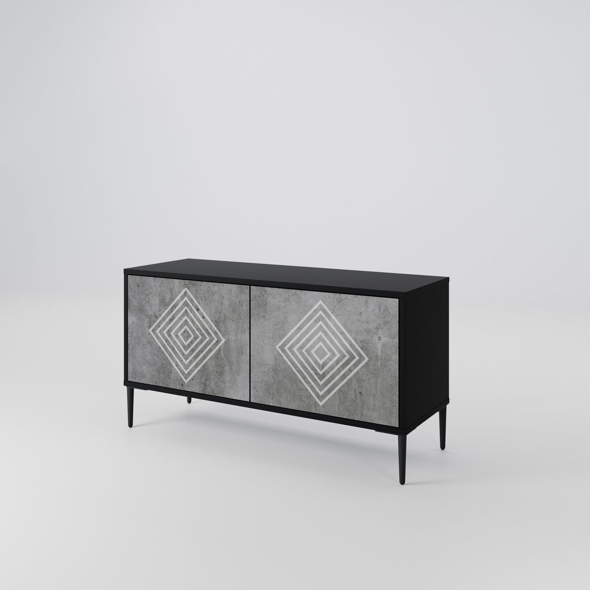 POLYGONAL ARTISTRY Móvel de TV Compacto de 2 Portas