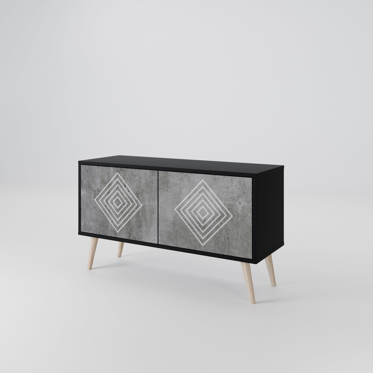 POLYGONAL ARTISTRY Móvel de TV Compacto de 2 Portas