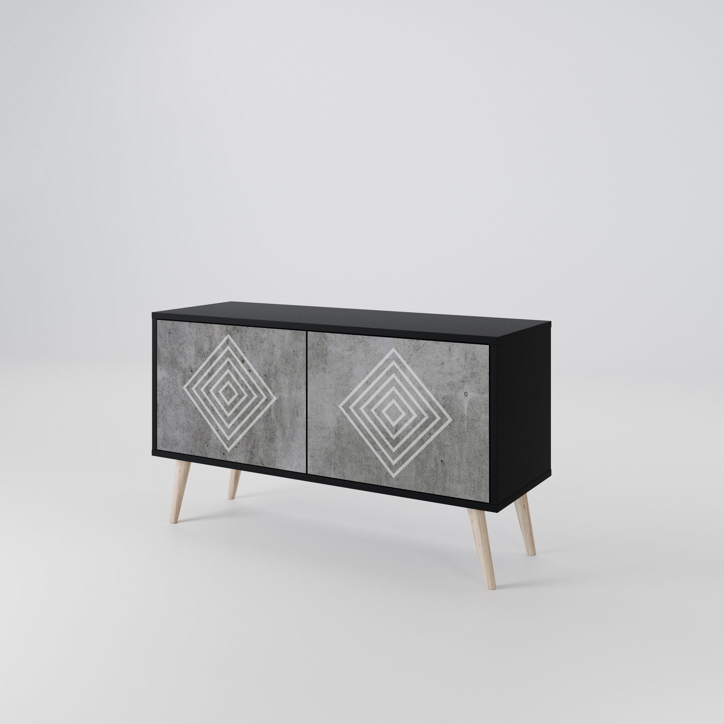 POLYGONAL ARTISTRY Móvel de TV Compacto de 2 Portas