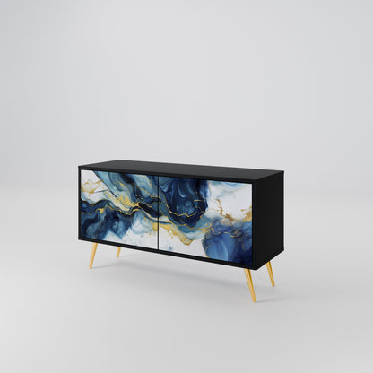 INKY MARBLE Móvel de TV Compacto de 2 Portas