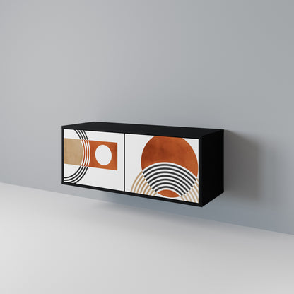 CIRCLE RHYTM Móvel de TV Compacto de 2 Portas