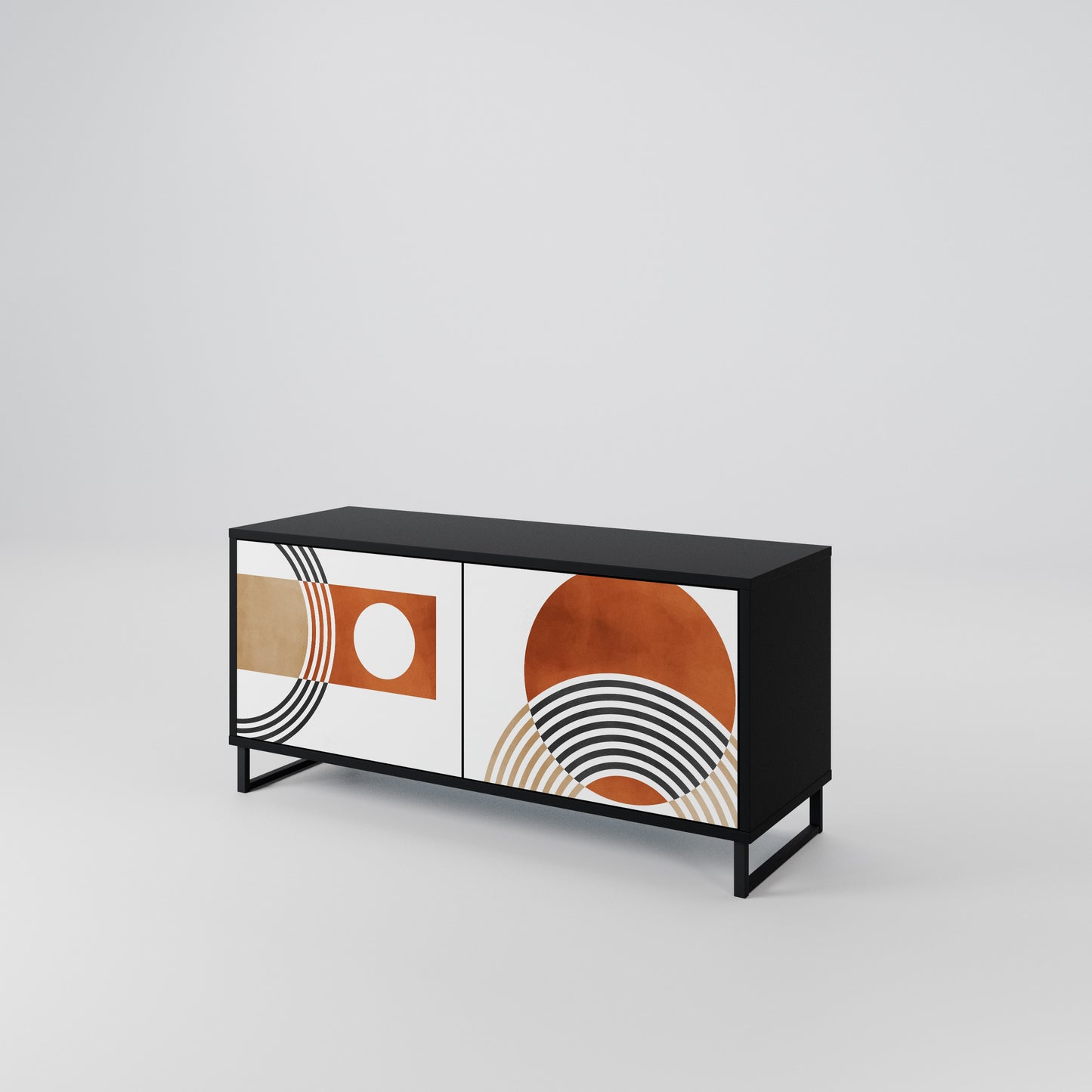 CIRCLE RHYTM Móvel de TV Compacto de 2 Portas