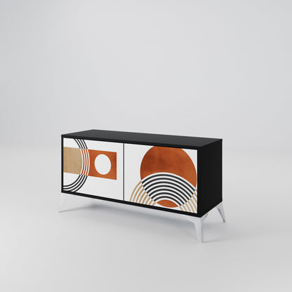 CIRCLE RHYTM Móvel de TV Compacto de 2 Portas