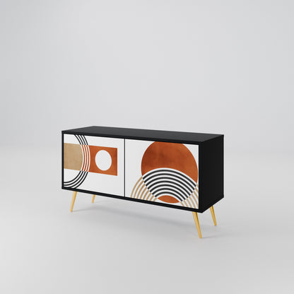 CIRCLE RHYTM Móvel de TV Compacto de 2 Portas