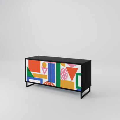 GEOMETRIC GLIMMER Móvel de TV Compacto de 2 Portas