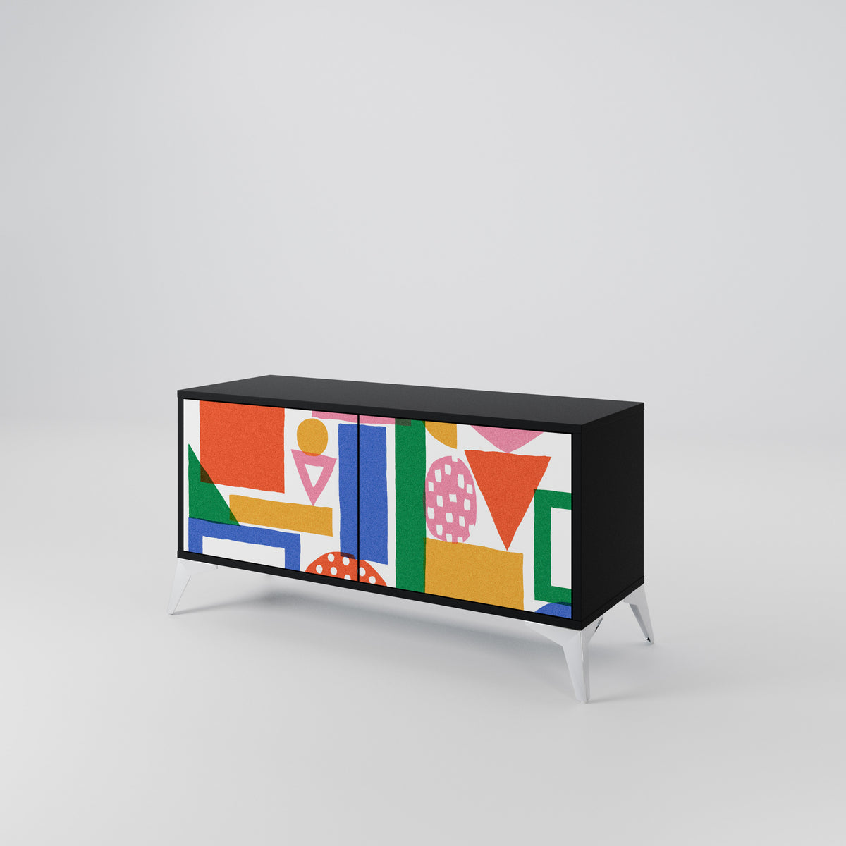 GEOMETRIC GLIMMER Móvel de TV Compacto de 2 Portas