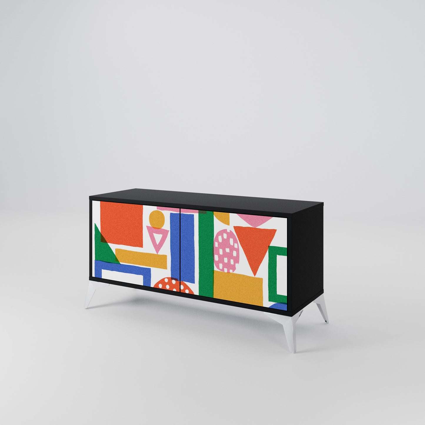 GEOMETRIC GLIMMER Móvel de TV Compacto de 2 Portas
