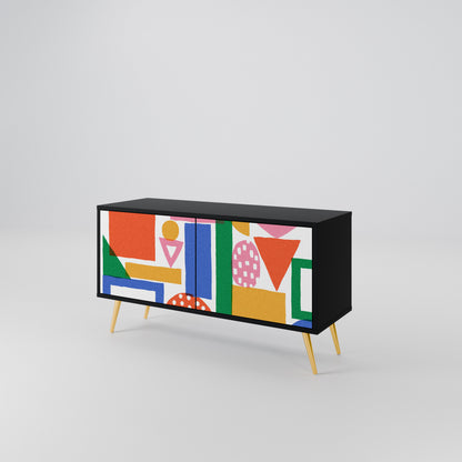 GEOMETRIC GLIMMER Móvel de TV Compacto de 2 Portas