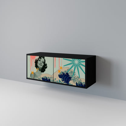 KANAGAWA BEAUTY Móvel de TV Compacto de 2 Portas