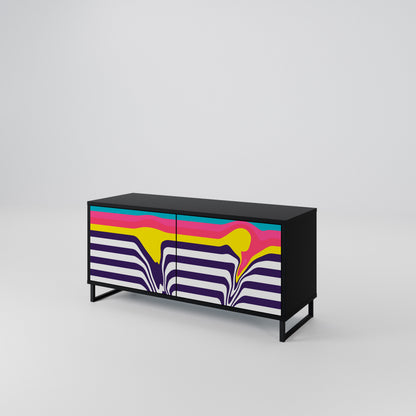 TONE COLLAPSE Móvel de TV Compacto de 2 Portas