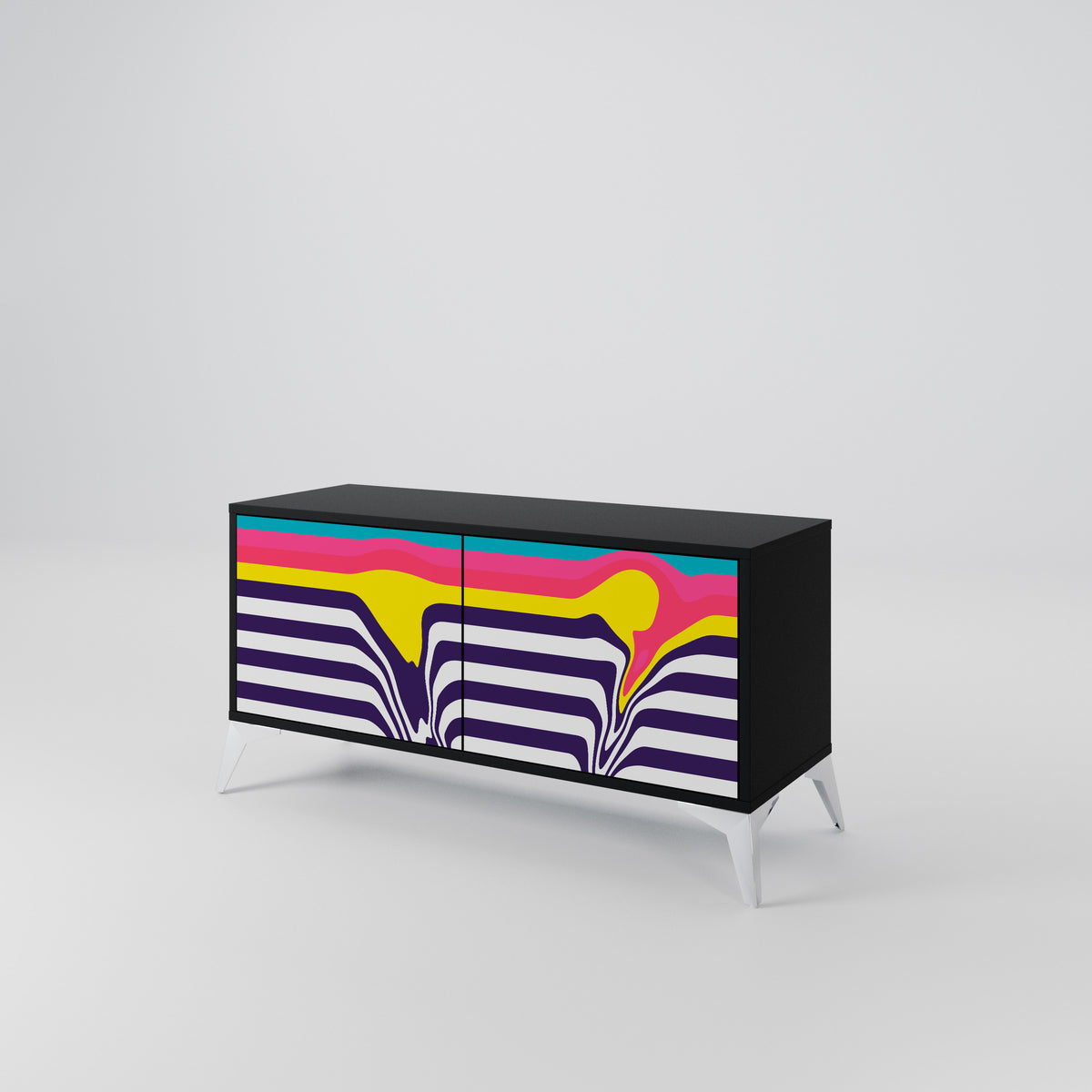 TONE COLLAPSE Móvel de TV Compacto de 2 Portas