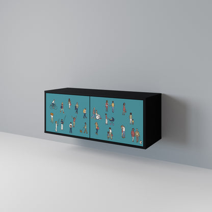 COLLECTIVE STREAM Móvel de TV Compacto de 2 Portas