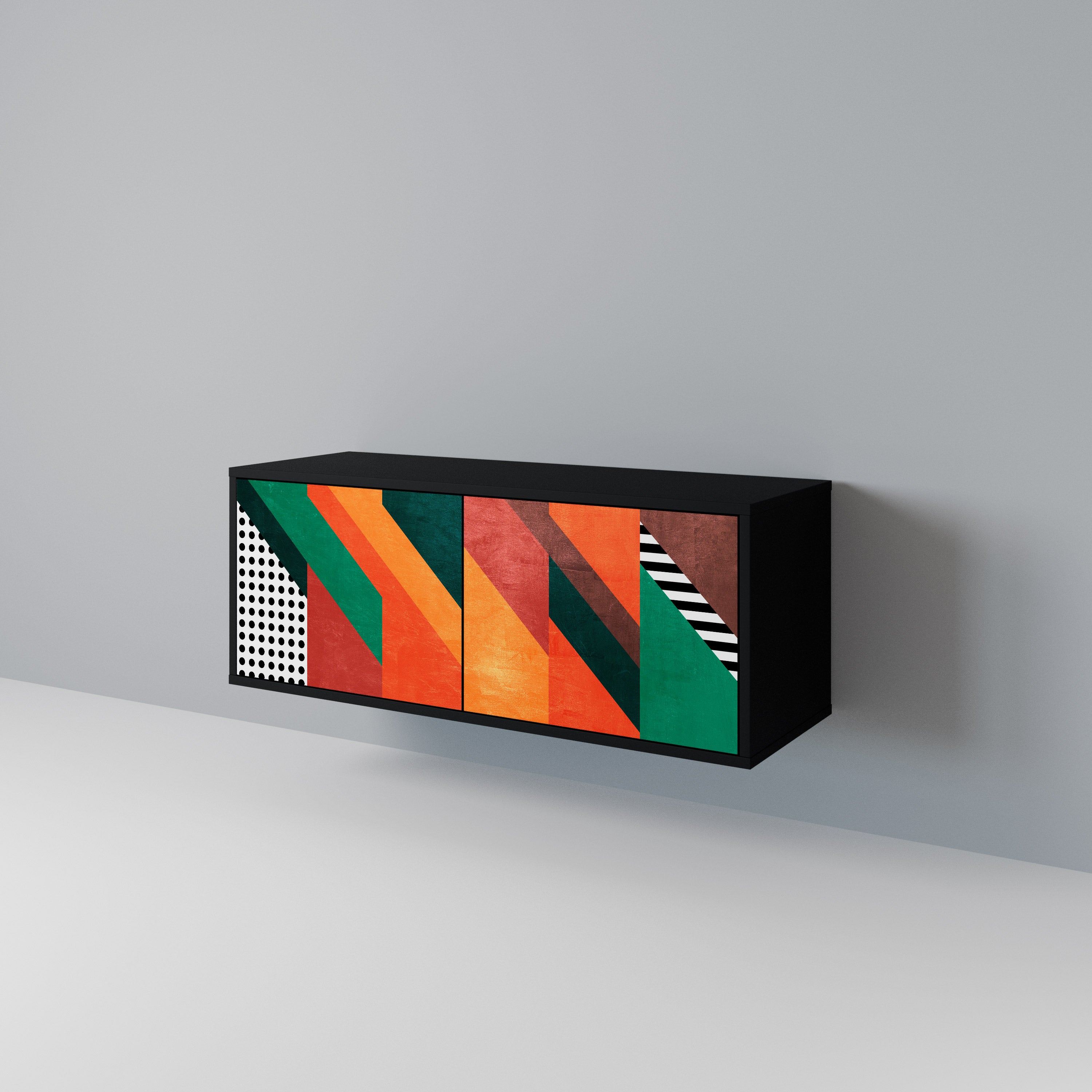 MAKESHIFT ARTISTRY Móvel de TV Compacto de 2 Portas