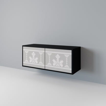 THAI GRAY Móvel de TV Compacto de 2 Portas