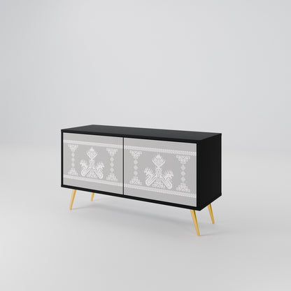 THAI GRAY Móvel de TV Compacto de 2 Portas