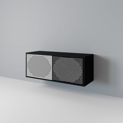 POLYGON ILLUSION Móvel de TV Compacto de 2 Portas