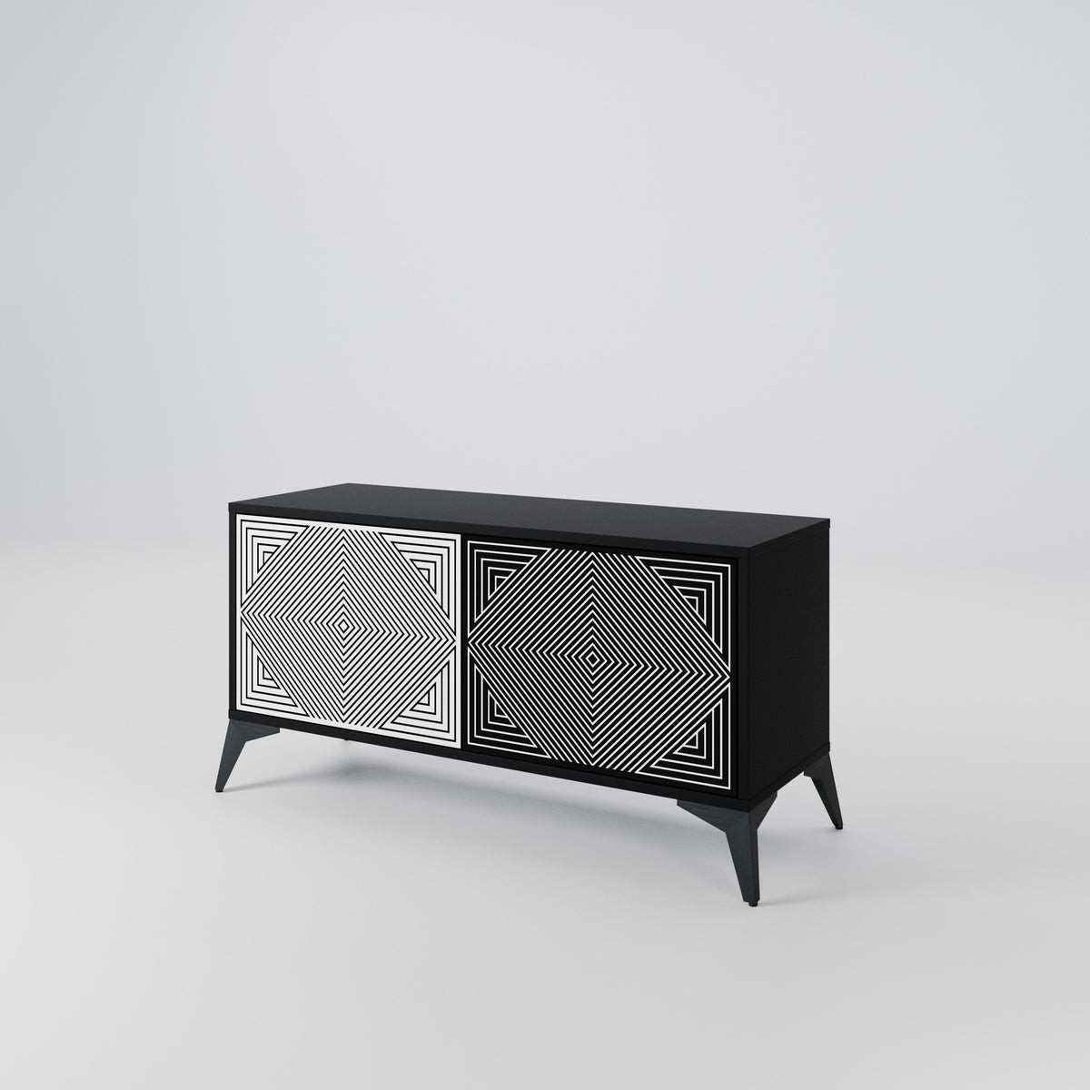 POLYGON ILLUSION Móvel de TV Compacto de 2 Portas
