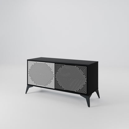 POLYGON ILLUSION Móvel de TV Compacto de 2 Portas