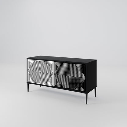 POLYGON ILLUSION Móvel de TV Compacto de 2 Portas