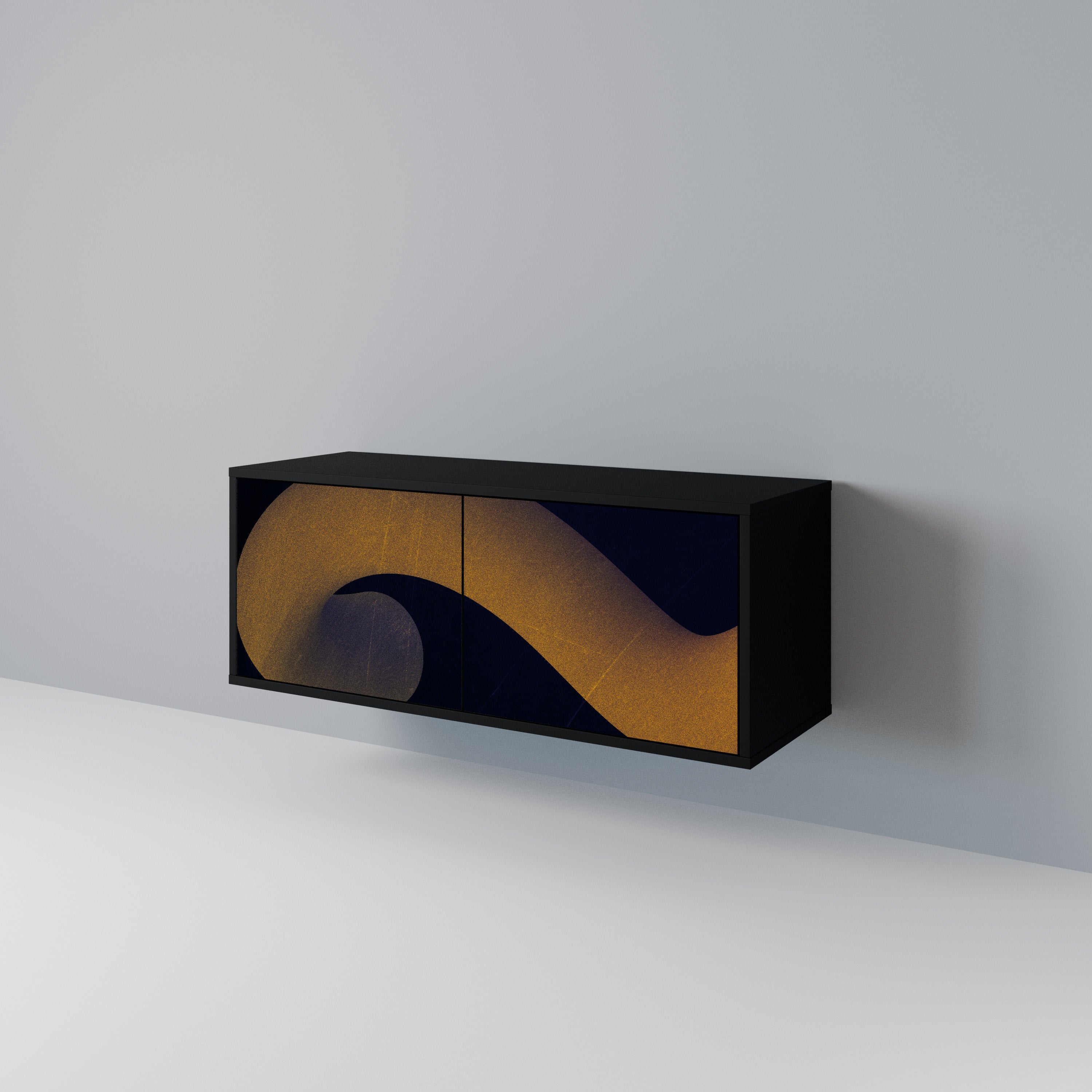 HOLLOW TIME Móvel de TV Compacto de 2 Portas