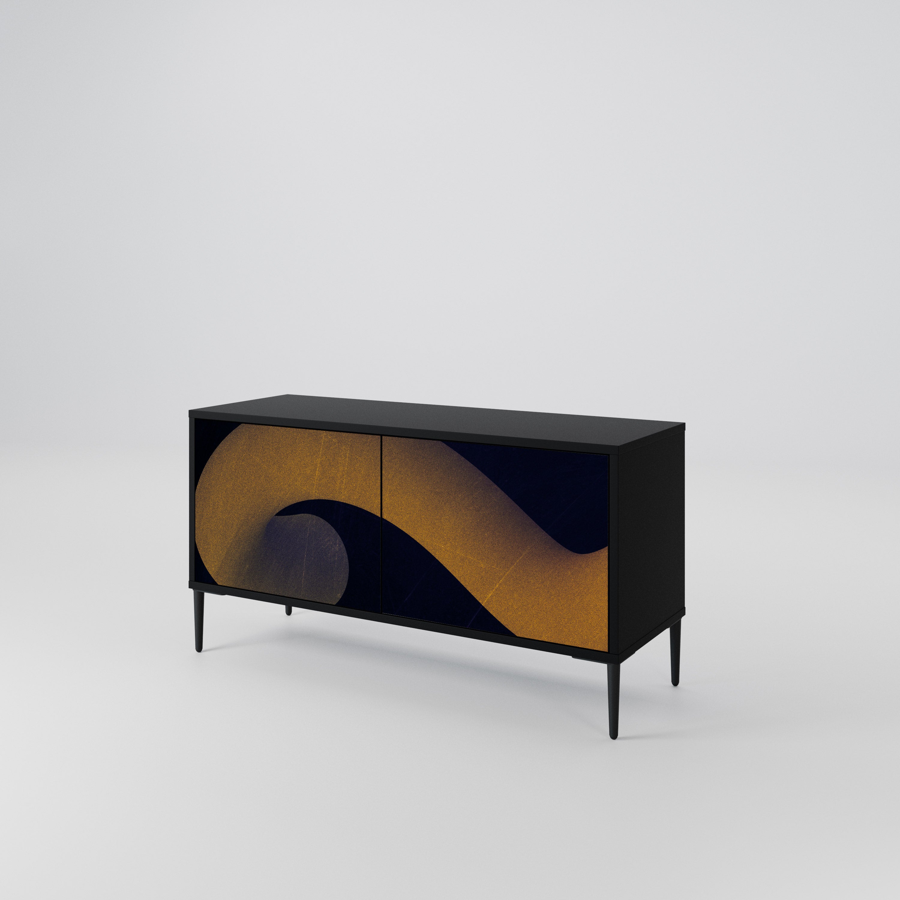 HOLLOW TIME Móvel de TV Compacto de 2 Portas