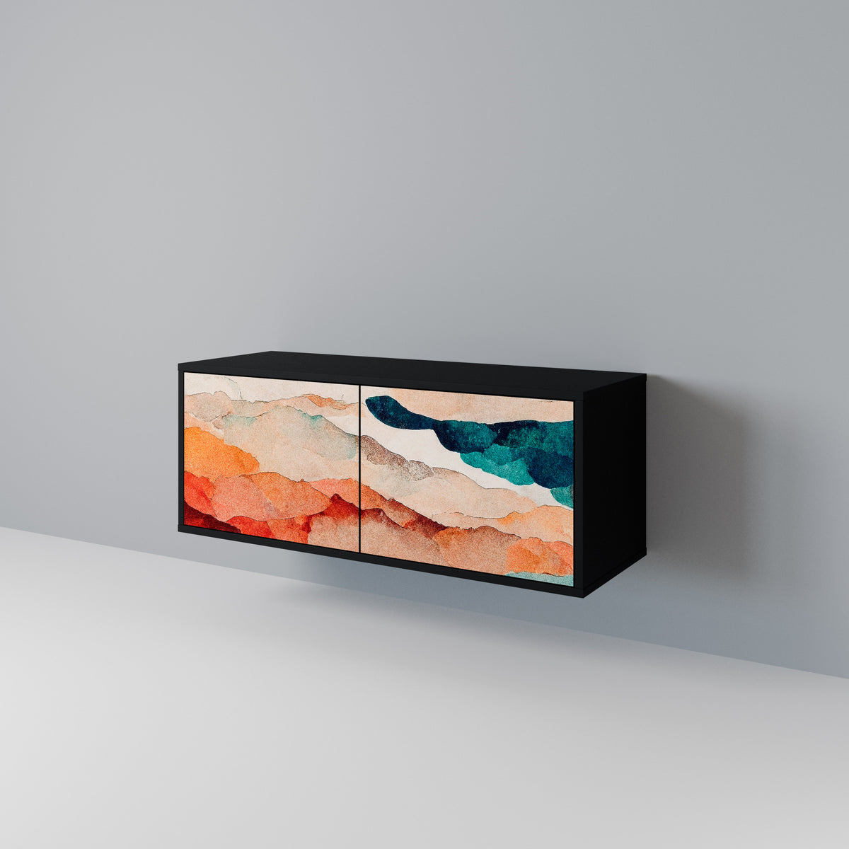 ABSTRACT LANDSCAPE Móvel de TV Compacto de 2 Portas