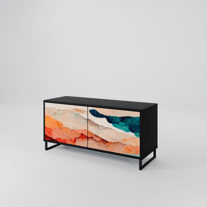 ABSTRACT LANDSCAPE Móvel de TV Compacto de 2 Portas