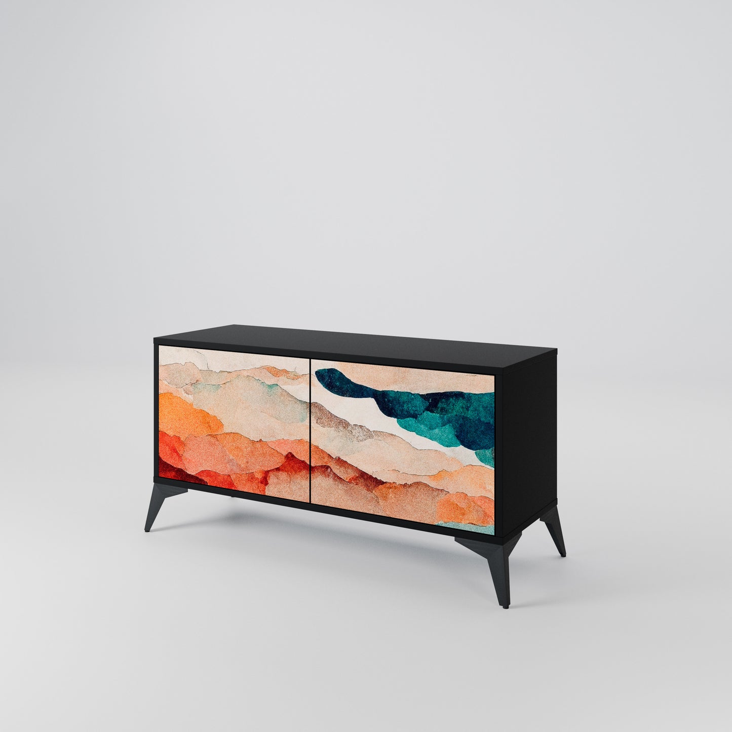 ABSTRACT LANDSCAPE Móvel de TV Compacto de 2 Portas