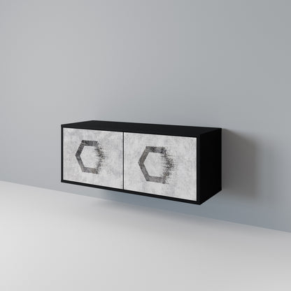 HEXAGONAL FIGURES Móvel de TV Compacto de 2 Portas