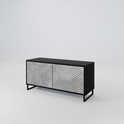 CONCRETE ZIG ZAG Móvel de TV Compacto de 2 Portas