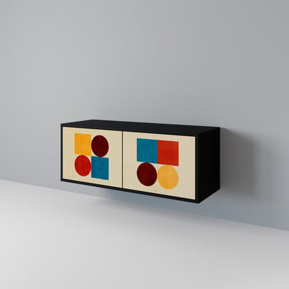 GEOMETRIC PUZZLE Móvel de TV Compacto de 2 Portas