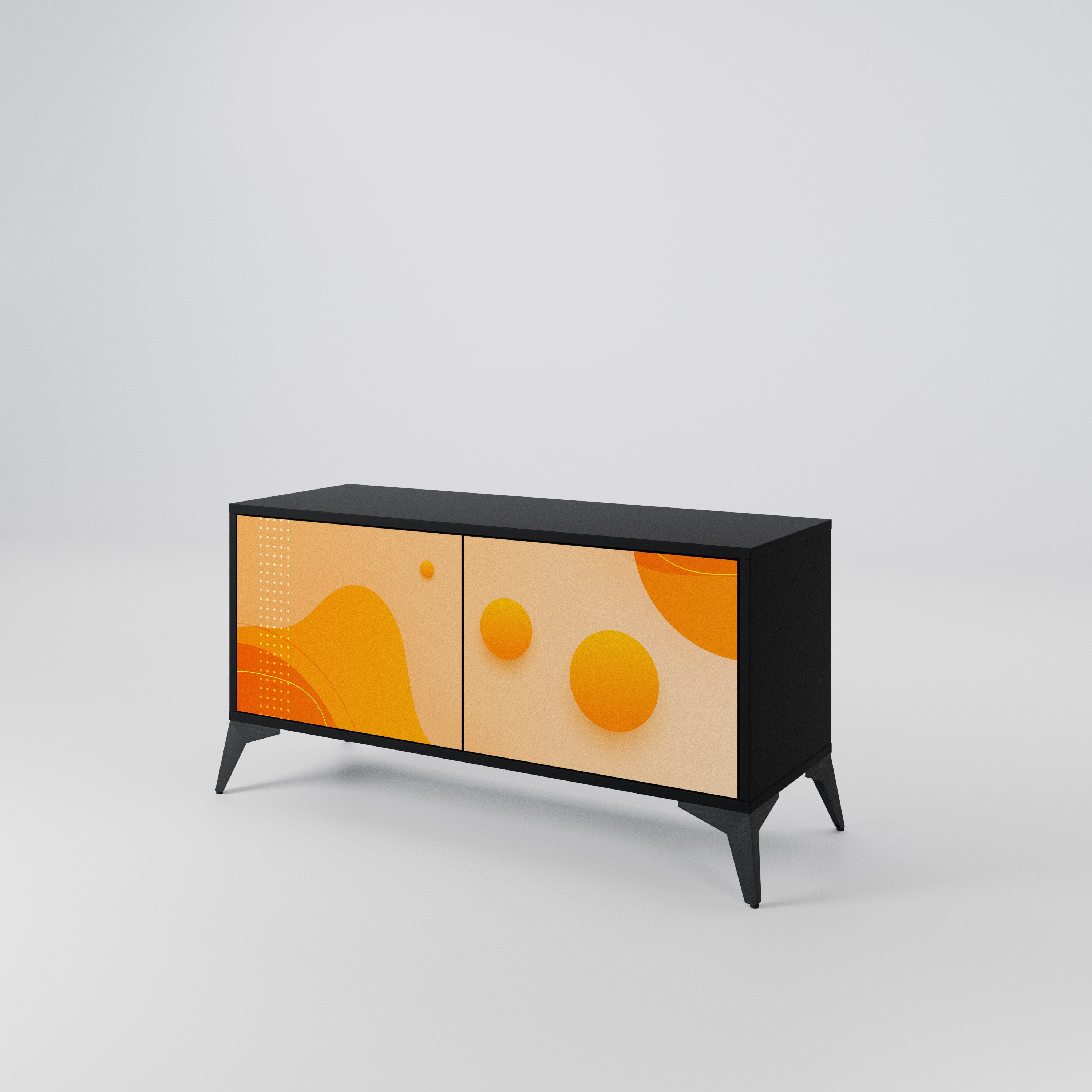 ORANGE ARRANGEMENT Compact 2-Door TV Cabinet