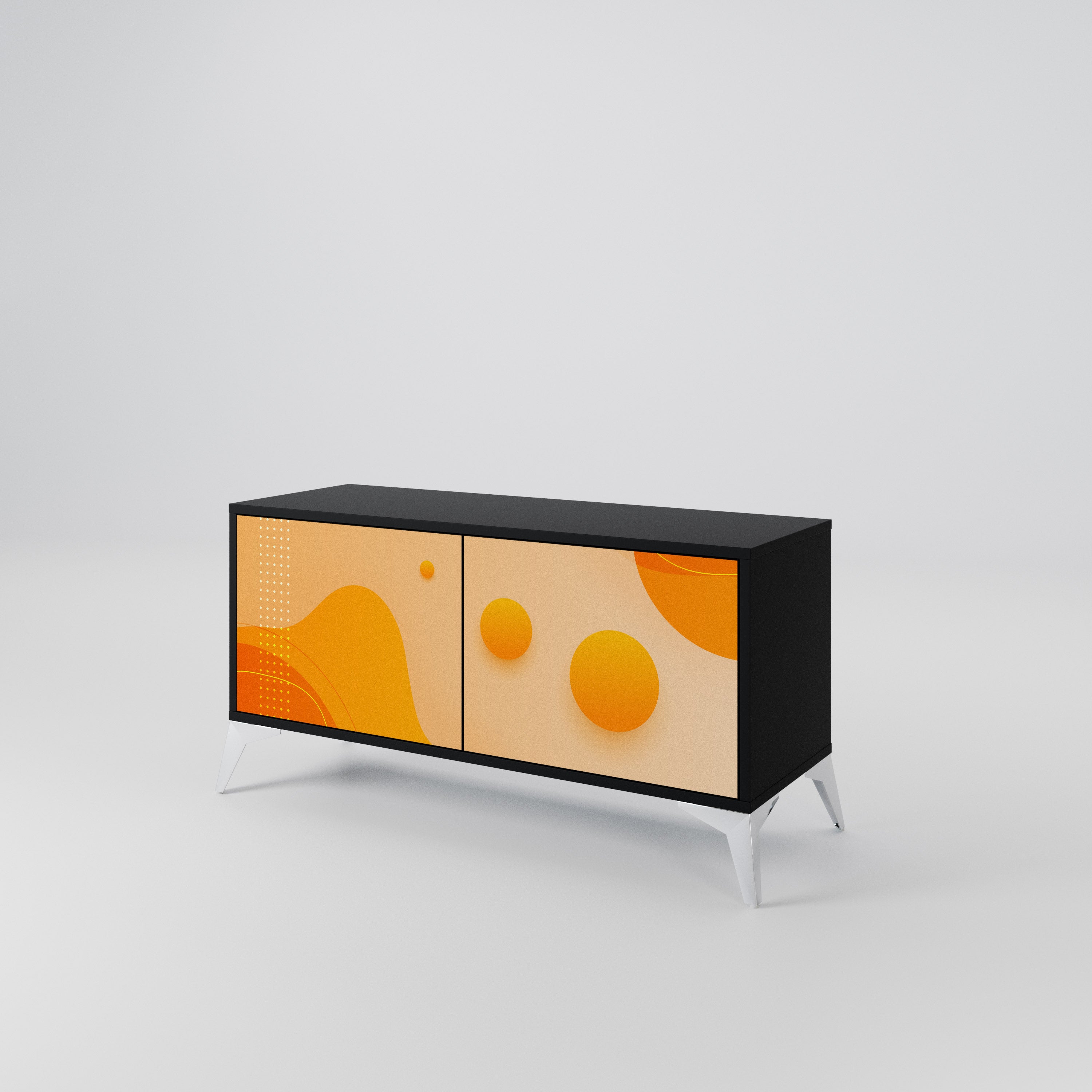 ORANGE ARRANGEMENT Compact 2-Door TV Cabinet