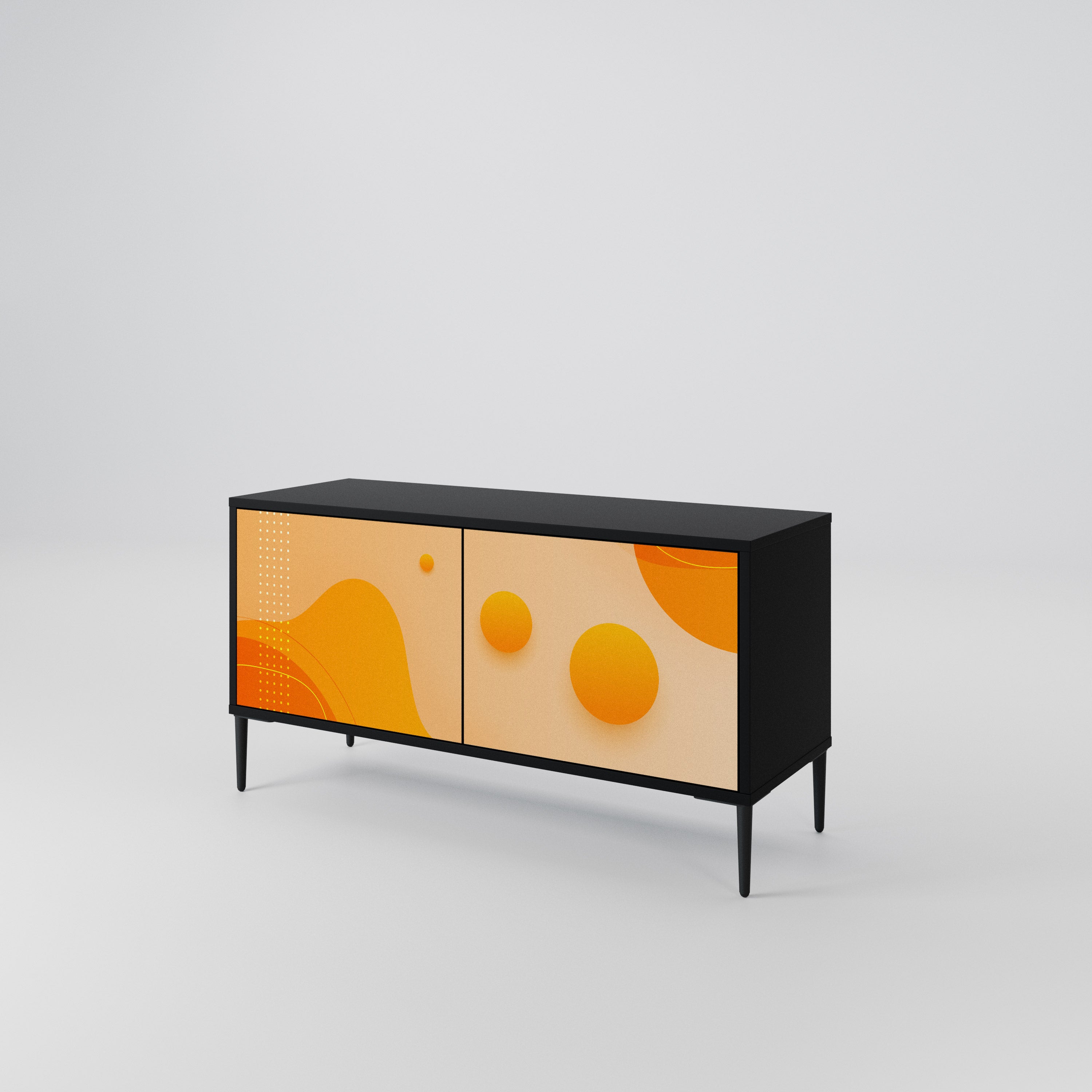 ORANGE ARRANGEMENT Compact 2-Door TV Cabinet