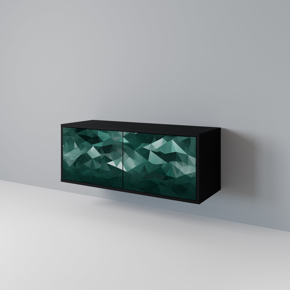POLYGONAL FLOATING Móvel de TV Compacto de 2 Portas