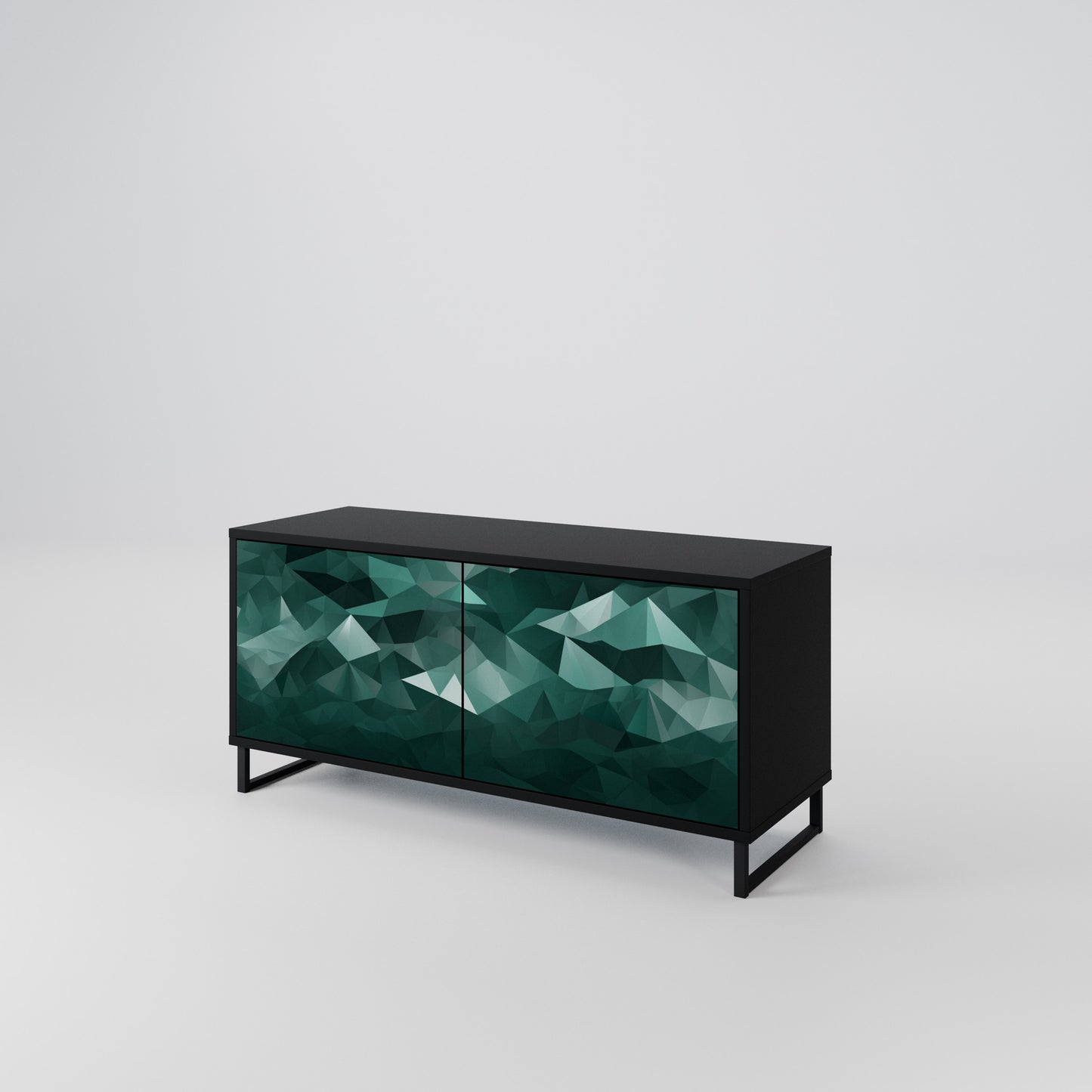 POLYGONAL FLOATING Móvel de TV Compacto de 2 Portas