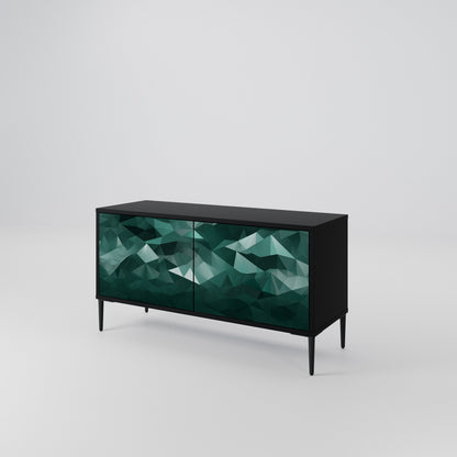 POLYGONAL FLOATING Móvel de TV Compacto de 2 Portas