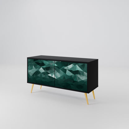 POLYGONAL FLOATING Móvel de TV Compacto de 2 Portas