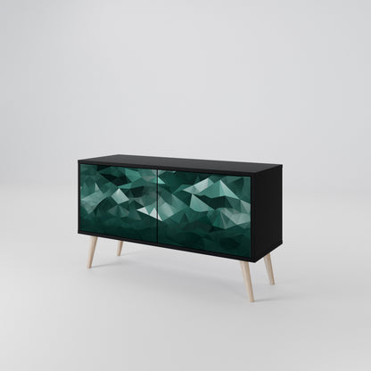 POLYGONAL FLOATING Móvel de TV Compacto de 2 Portas