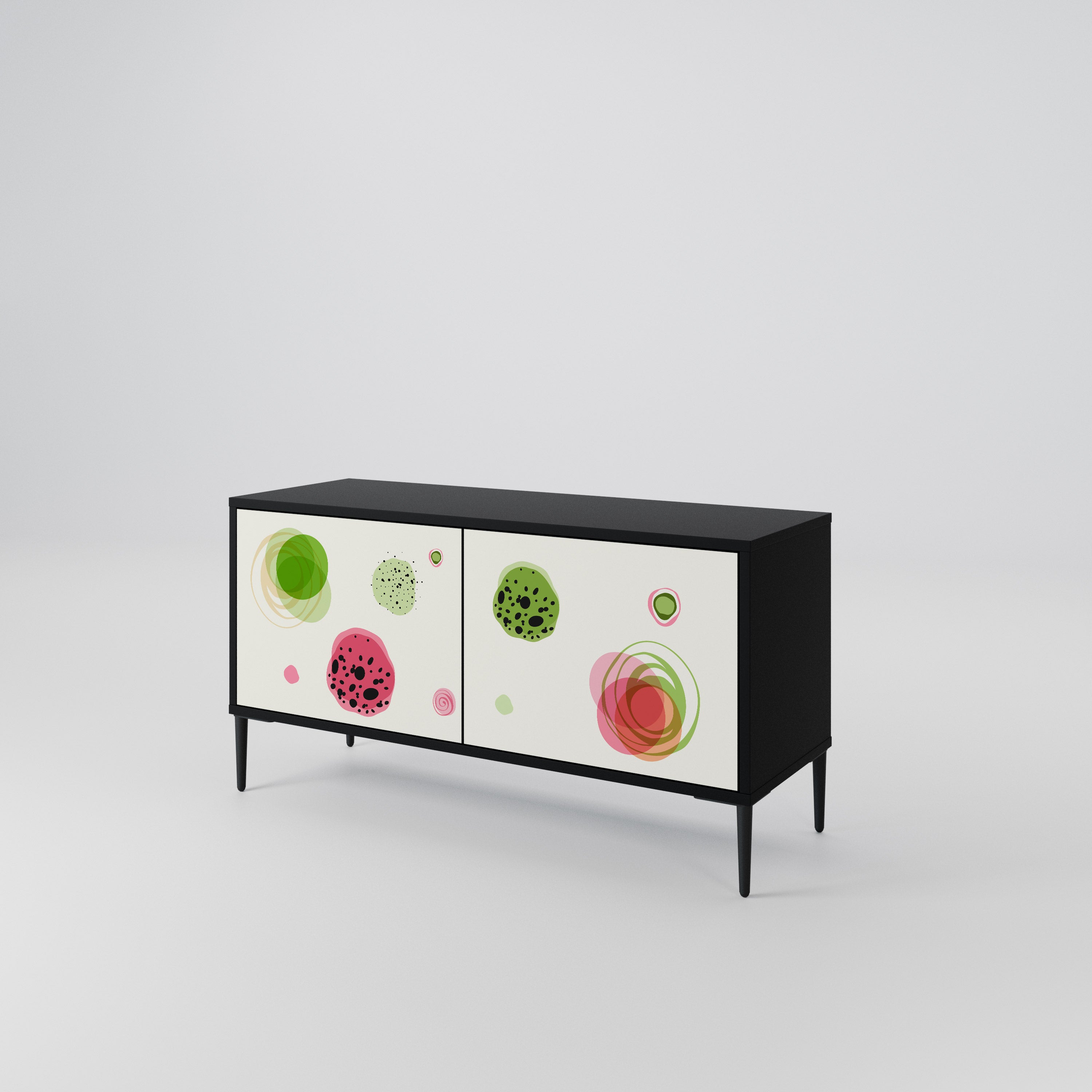 COLORFUL COSMOS Compact 2-Door TV Cabinet
