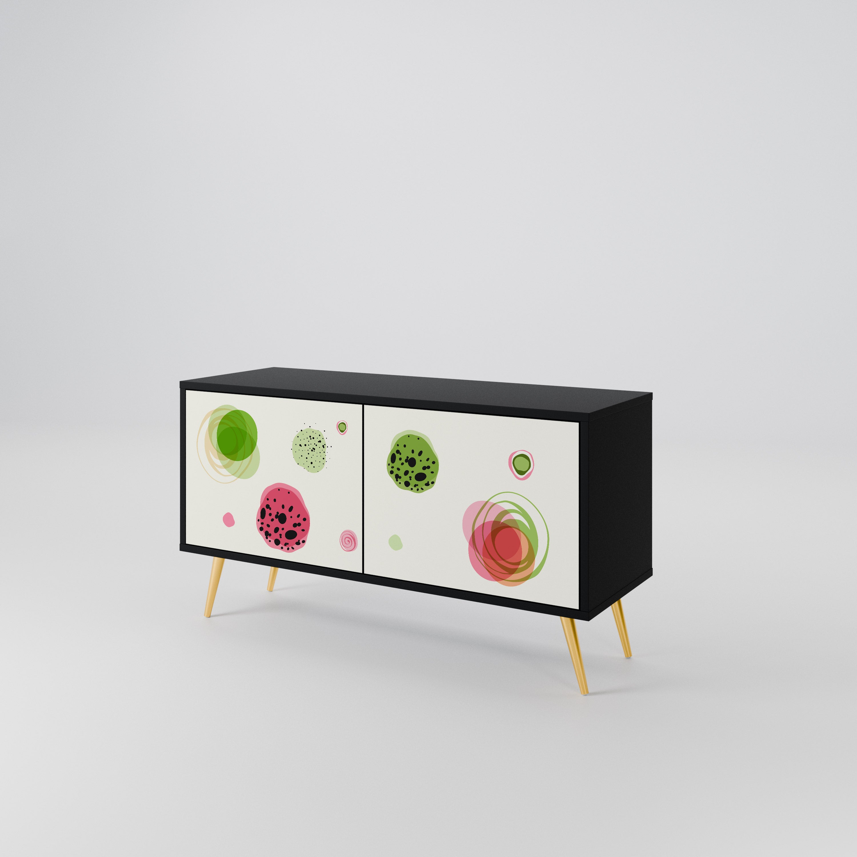 COLORFUL COSMOS Compact 2-Door TV Cabinet