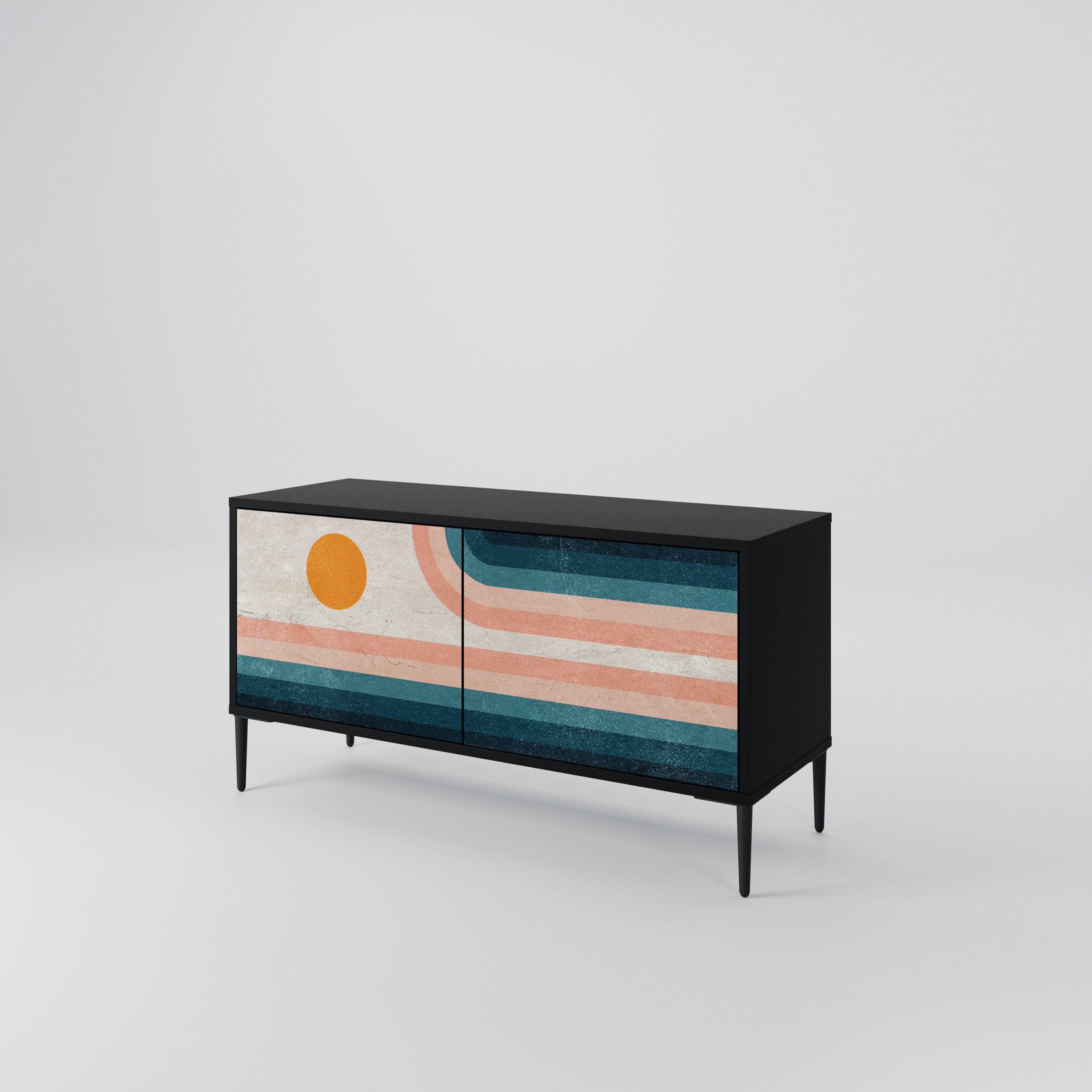 TWO HALVES Compact 2-Door TV Cabinet