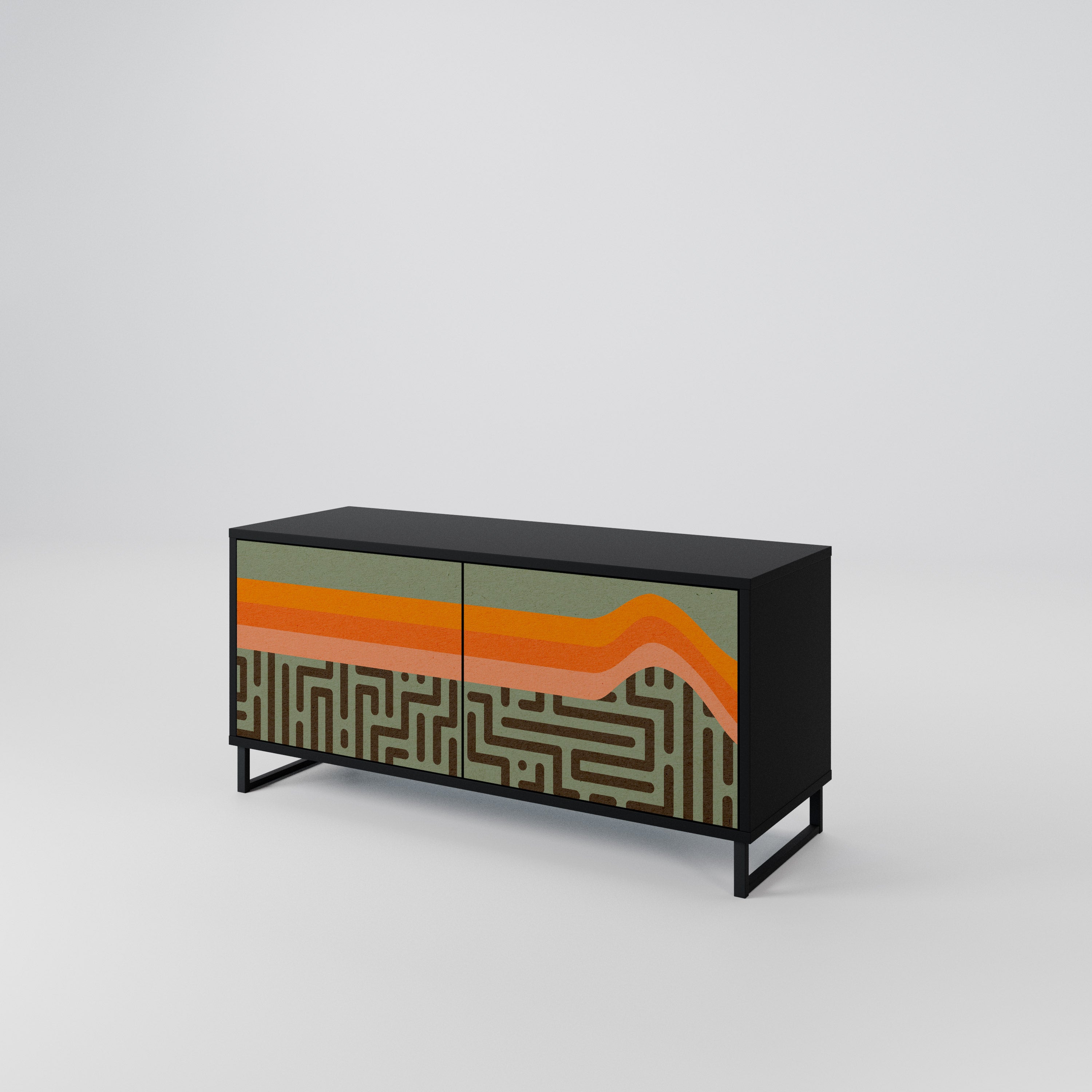 SIMPLE SOLUTIONS Móvel de TV Compacto de 2 Portas