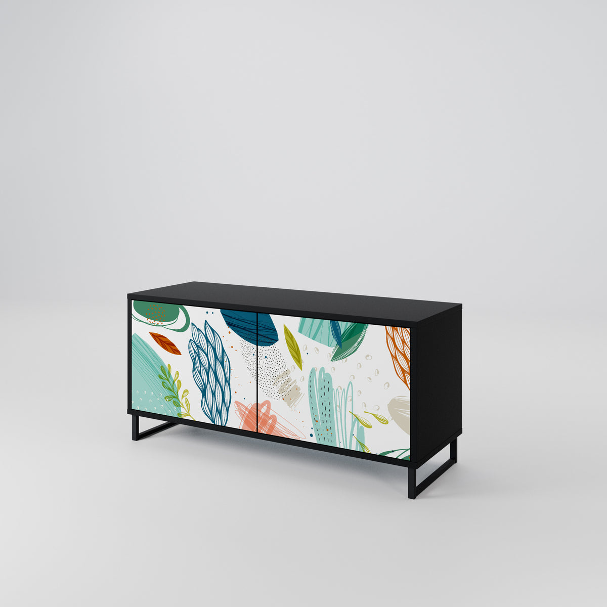 BOTANICAL HURRICANE Móvel de TV Compacto de 2 Portas