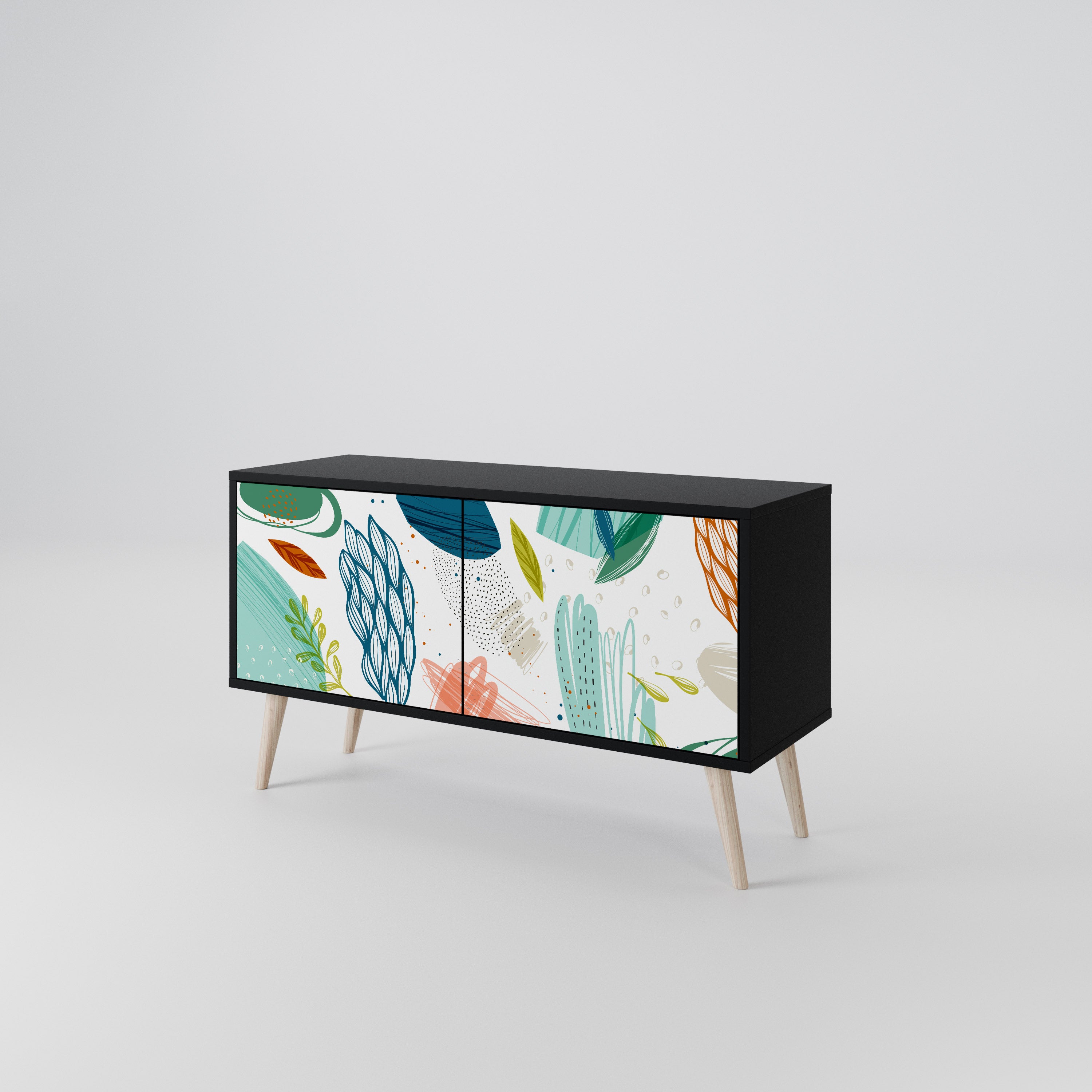 BOTANICAL HURRICANE Compact 2-Door TV Cabinet