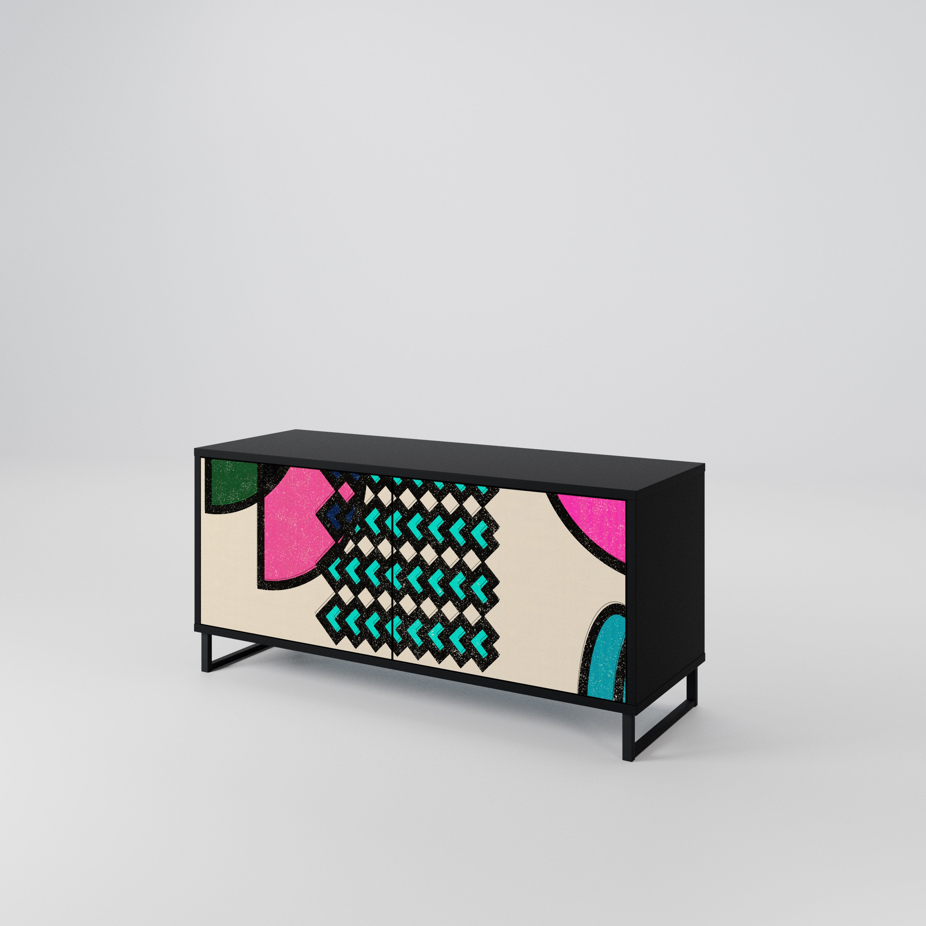 GEOMETRIC RHAPSODY Móvel de TV Compacto de 2 Portas