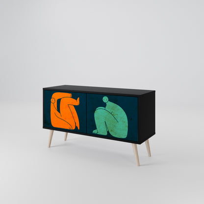 TOGETHER BUT SEPARATELY Móvel de TV Compacto de 2 Portas