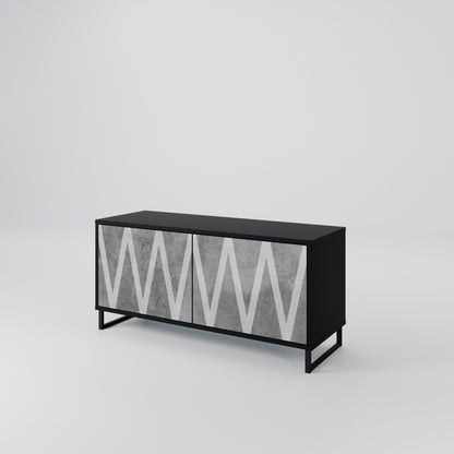 SOLID ZIG ZAG Móvel de TV Compacto de 2 Portas
